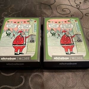 2 boxes of shoebox Christmas cards 32 with envelope brand new never used -funny‌